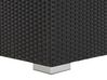 Lounge Set Rattan schwarz 4-Sitzer rechtsseitig modular Auflagen graphitgrau SANO II_833154