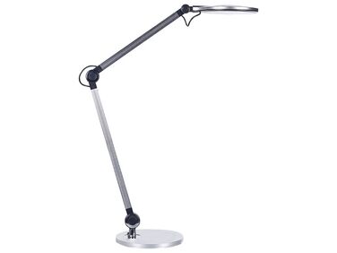 Schreibtischlampe LED Metall silber 34 cm verstellbar ERIDANUS