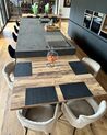 Lot de 2 chaises de salle à manger en velours vert olive SANILAC_851286