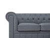 Right Hand Fabric Corner Sofa Grey CHESTERFIELD_706682