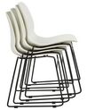 Set of 4 Dining Chairs White PANORA_873621
