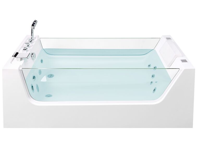 Freestanding Whirlpool Bath 1700 x 800 mm White OYON | Beliani.co.uk