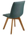 Set of 2 Fabric Dining Chairs Green CALGARY_800075