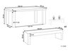 Gartenmöbel Set Beton grau Tisch mit 2 Bänken U-Form TARANTO _779902