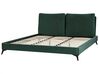 Łóżko welurowe 180 x 200 cm zielone MELLE_829933