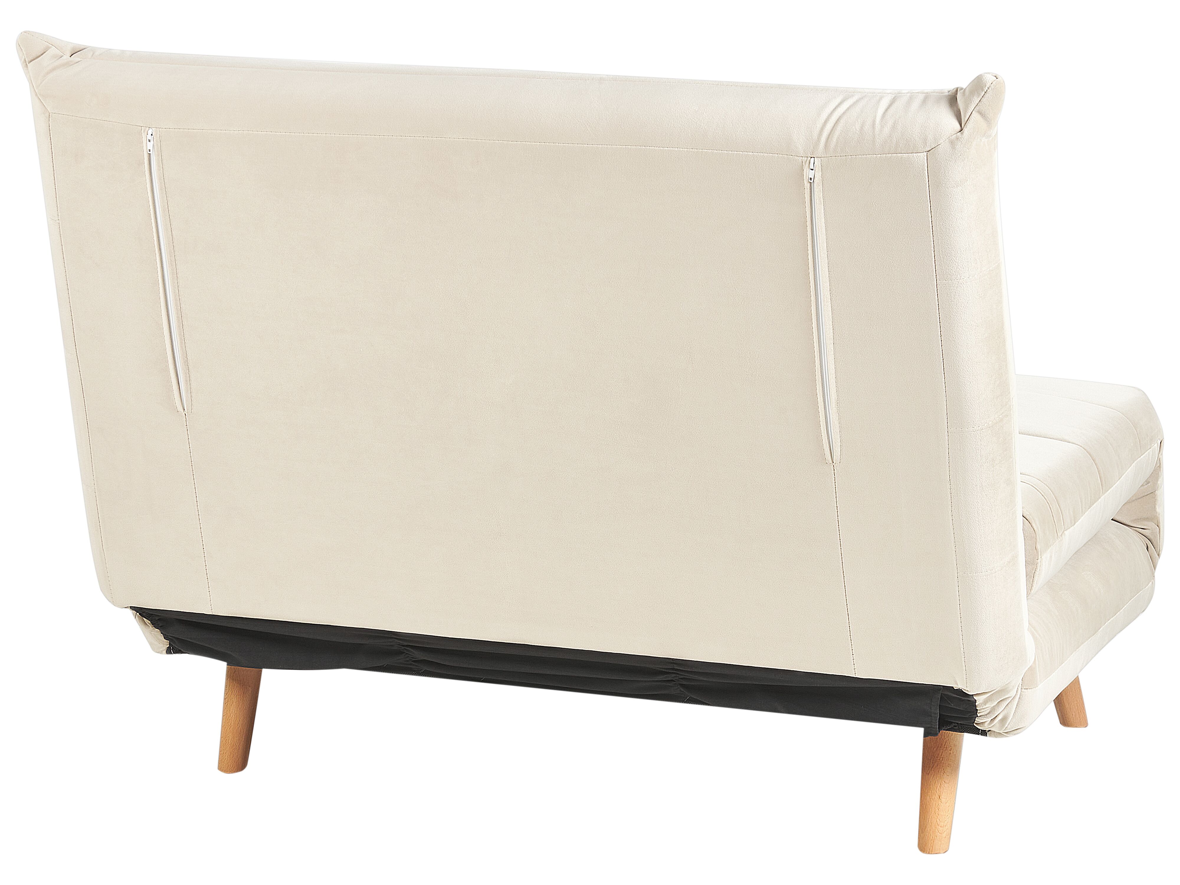 Velvet Sofa Bed Cream SETTEN Beliani.co.uk