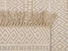 Teppich beige 140 x 200 cm geometrisches Muster Kurzflor zweiseitig DORTYOL_807242