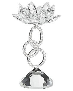 Kynttilänjalka lasi hopea 19 cm OVIEDO Kynttilänjalka lasi hopea 19 cm OVIEDO