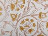 Cotton Cushion Floral Pattern 45 x 45 cm White and Yellow CALATHEA_839155