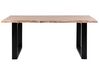	Mesa de comedor de madera de acacia clara/negro 200 x 95 cm HEBY_745105