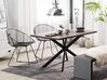 Dining Table 140 x 80 cm Dark Wood with Black SPECTRA_750966