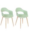 Set of 2 Dining Chairs Light Green UTICA_861936