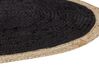 Kulatý jutový koberec ⌀ 120 cm černý MENEMEN_843994