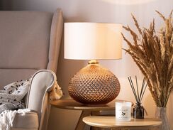 Pöytävalaisin lasi kupari MADON