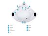 Whirlpool Badewanne weiss Eckmodell mit LED 205 x 145 cm SENADO_781375