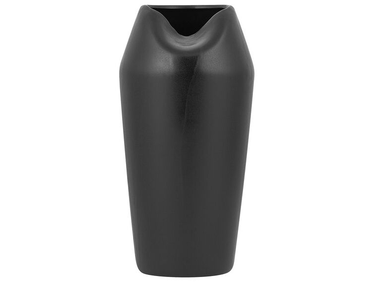 Dekorativní kameninová váza 33 cm černá APAMEA_733665