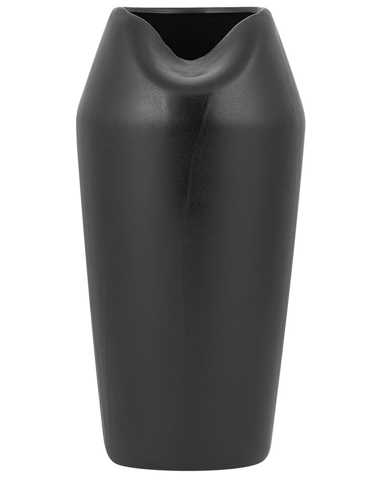 Dekovase Steinzeug schwarz 33 cm APAMEA_733665