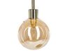 Tischlampe Metall / Rauchglas gold 41 cm Kugelform RAMIS_841465