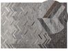 Leather Area Rug 160 x 230 cm Grey ARKUM_751218