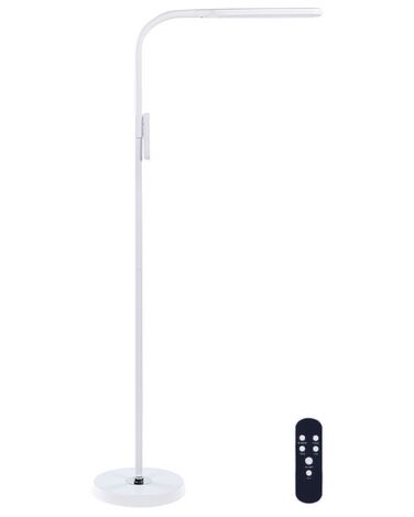 Lámpara de pie LED blanca 160 cm con panel de control ARIES