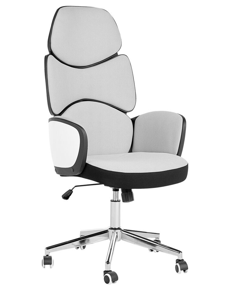 Swivel Office Chair Light Grey and Black SPLENDID Beliani.dk