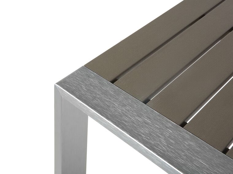 BELIANI Set De Jardin Aluminium Gris Clair Salerno BELIANI Set De Jardin Aluminium Gris Clair Salerno