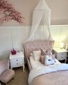 Bed fluweel roze 90 x 200 cm METZ_879568