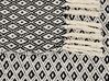 Decke Baumwolle schwarz / weiß 125 x 150 cm geometrisches Muster CHYAMA_839764