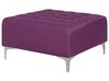 Canapé panoramique convertible en tissu violet 5 places avec pouf ABERDEEN_737085