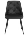 Set of 2 Dining Chairs Faux Leather Black VALERIE_712748