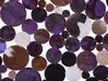 Teppich Kuhfell braun / violett ⌀ 140 cm Patchwork Kurzflor SORGUN_721052