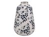 Vaso de cerâmica grés branca e azul marinho 20 cm MARONEIA_810744