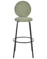 Set of 2 Boucle Bar Chairs Light Green EMERY_913950