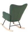 Cadeira de baloiço em tecido verde escuro OULU_855474