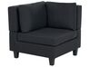 3-Sitzer Sofa Leinenoptik schwarz mit Ottomane UNSTAD_893499