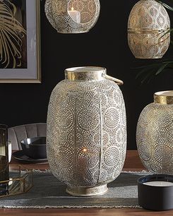 Lyhty metalli kulta 40 cm LANTAU Lyhty metalli kulta 40 cm LANTAU