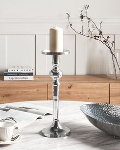 Kynttilänjalka alumiini hopea 40 cm SANAFA