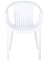 Sada 4 zahradních židlí bílé NAPOLI_848068