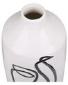 Vaso de cerâmica grés branca 22 cm AENUS_810629