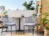 Salon de jardin bistrot table et 2 chaises grises PALMI_808222
