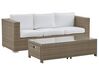 3 Seater PE Rattan Garden Sofa Set White BELLUNO_777215