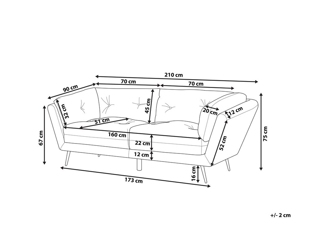 3 Seater Velvet Sofa Burgundy LENVIK Beliani.co.uk