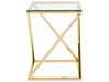 Glass Top Side Table Gold BEVERLY_733179