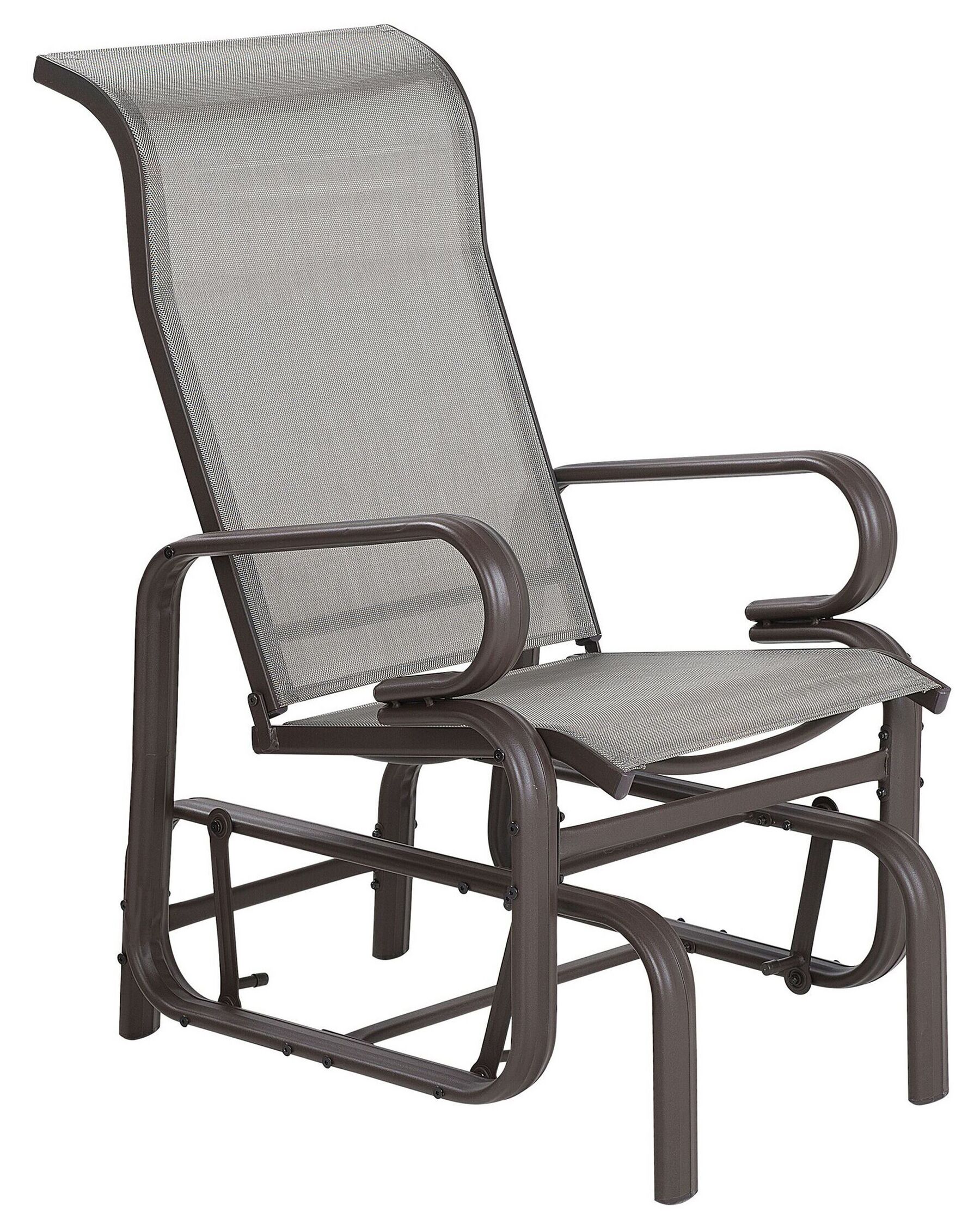 Rocking Garden Chair Brown BORGIO | Beliani.co.uk