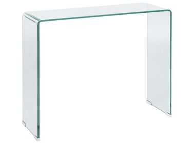 Table console en verre transparent KENDALL