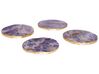 Lasinalunen akaatti violetti 4 kpl RESEN_910691