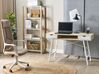 2 Drawer Home Office Desk with Shelf 120 x 48 cm Light Wood CLARITA_843322