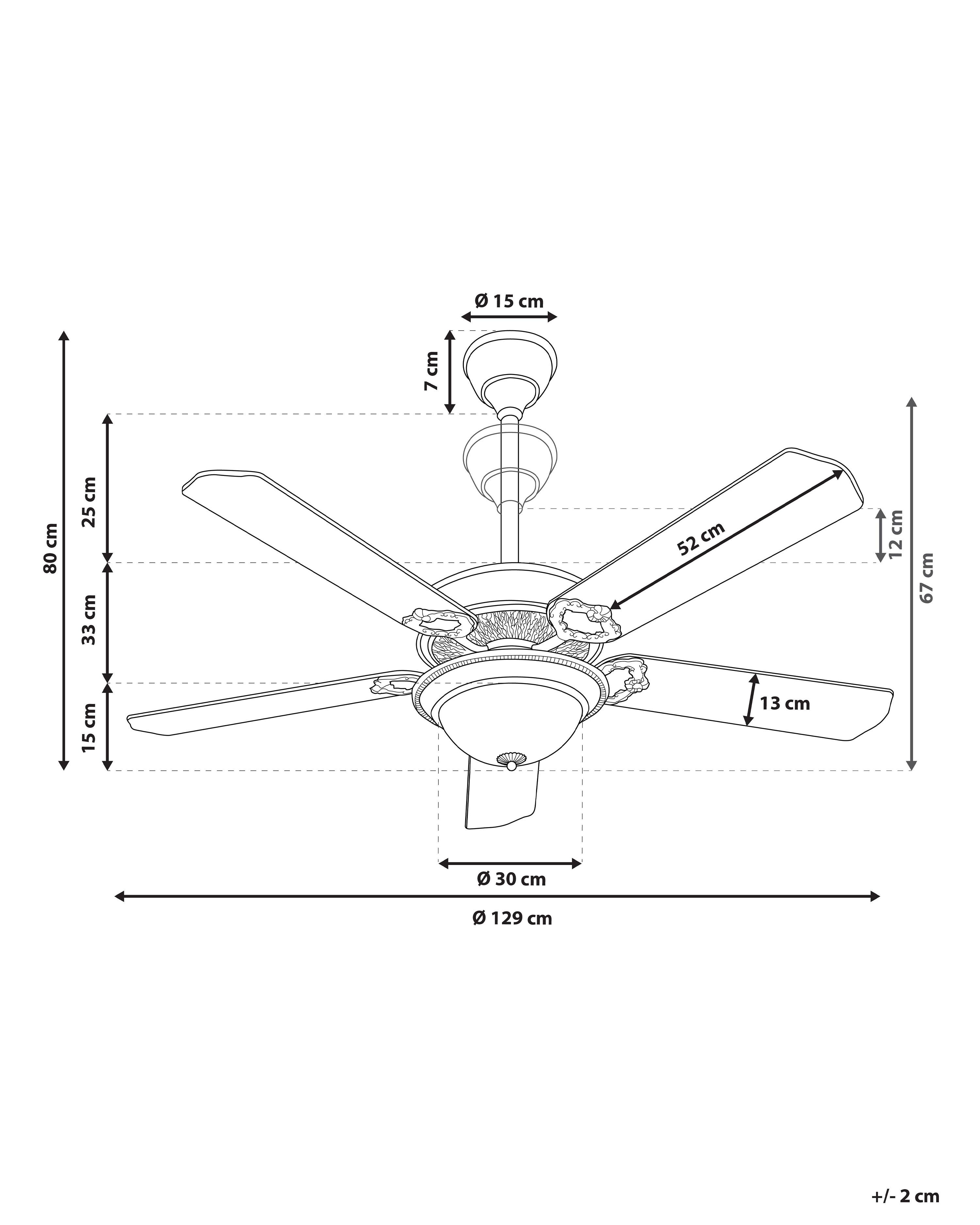 Ceiling Fan With Light Gold Begej Beliani De Shop wayfair for all the best gold ceiling fans.