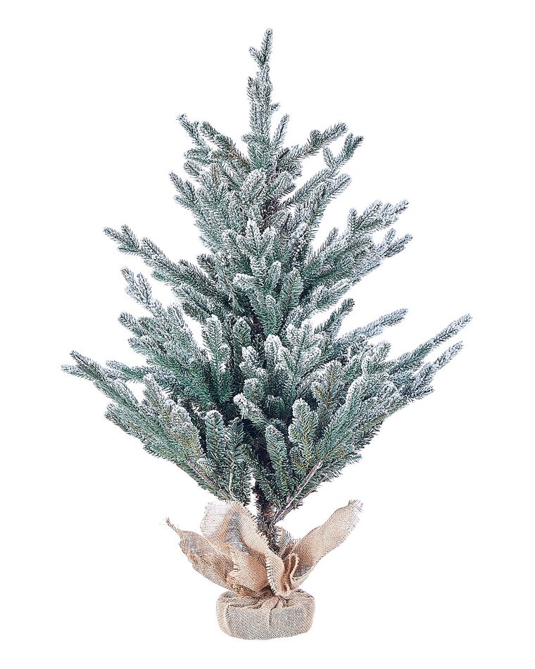 Frosted Christmas Tree in Jute Bag 90 cm Green RINGROSE_813226