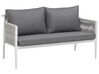 Lounge Set Aluminium weiß 4-Sitzer Auflagen grau LATINA _702650